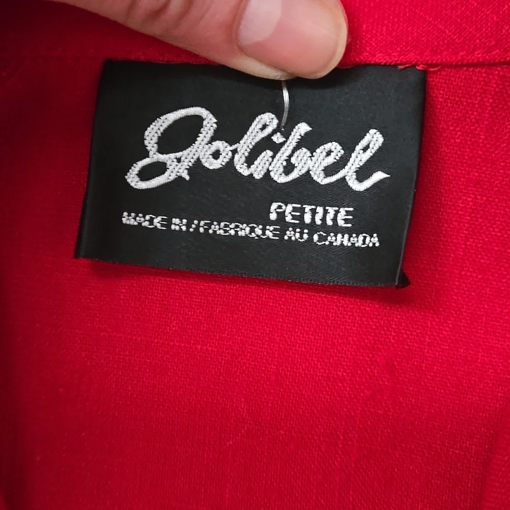 Vintage Golibal Red Button-Down Dress size M - Picture 5 of 9